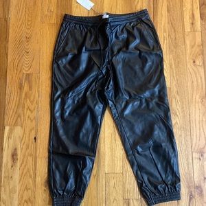 Faux Leather Joggers! NWT